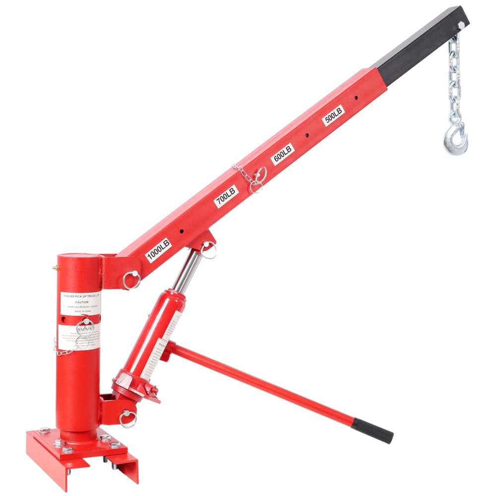 1000lbs Capacity Hydraulic Truck Bed Crane with 360° Swivel Base K54148