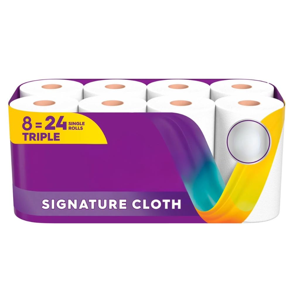 Cloth Paper Towels, 8 Triple Rolls A82661