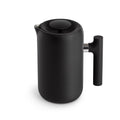 Insulated Coffee Maker with Enhanced Filtration System, Portable French Press Stainless Steel, 24 oz Carafe, Matte Black P1854