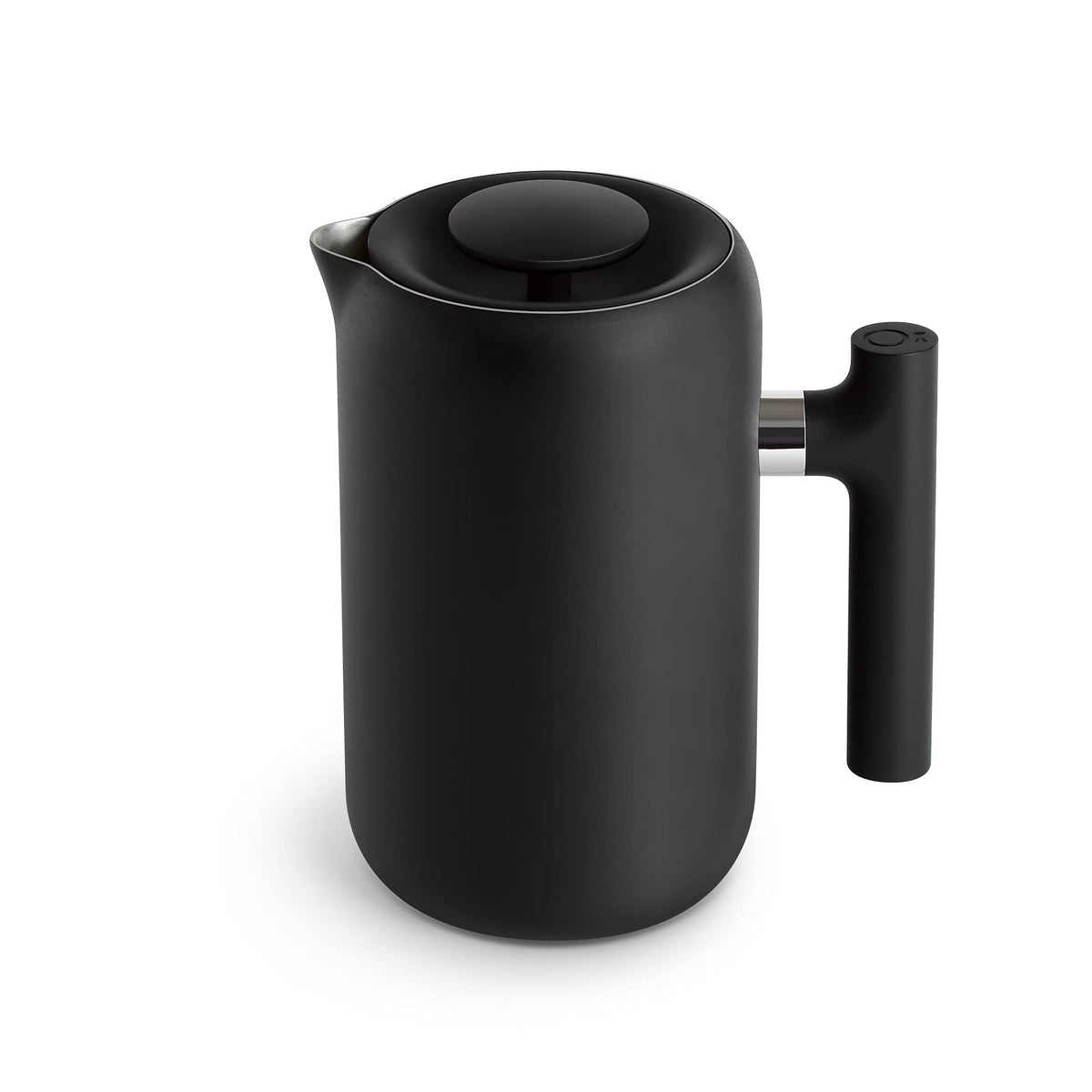 Insulated Coffee Maker with Enhanced Filtration System, Portable French Press Stainless Steel, 24 oz Carafe, Matte Black P1854