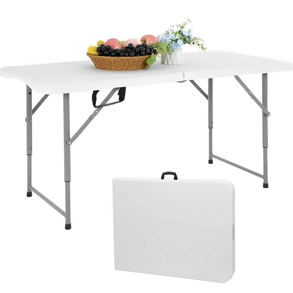 4 Foot Portable Heavy Duty Plastic Folding Table J8187