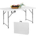 4 Foot Portable Heavy Duty Plastic Folding Table J8187