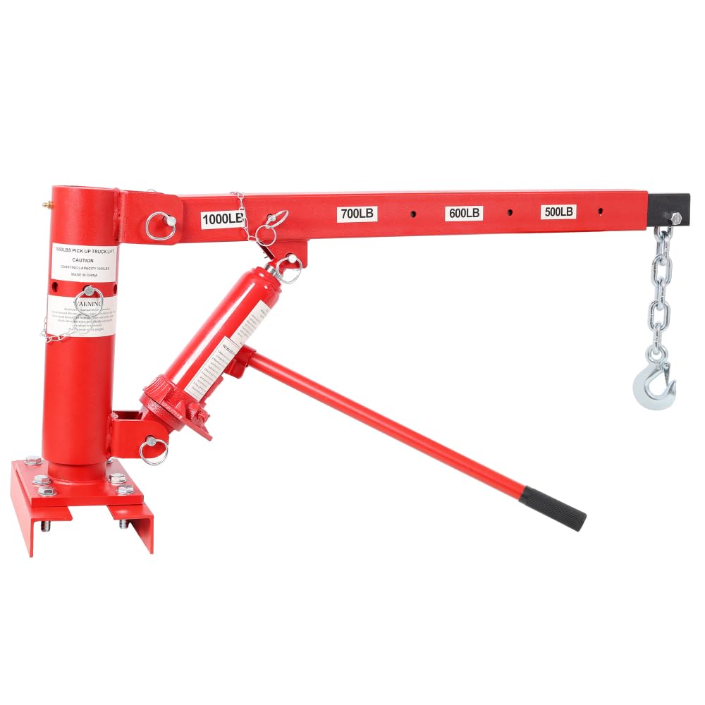 1000lbs Capacity Hydraulic Truck Bed Crane with 360° Swivel Base K54148