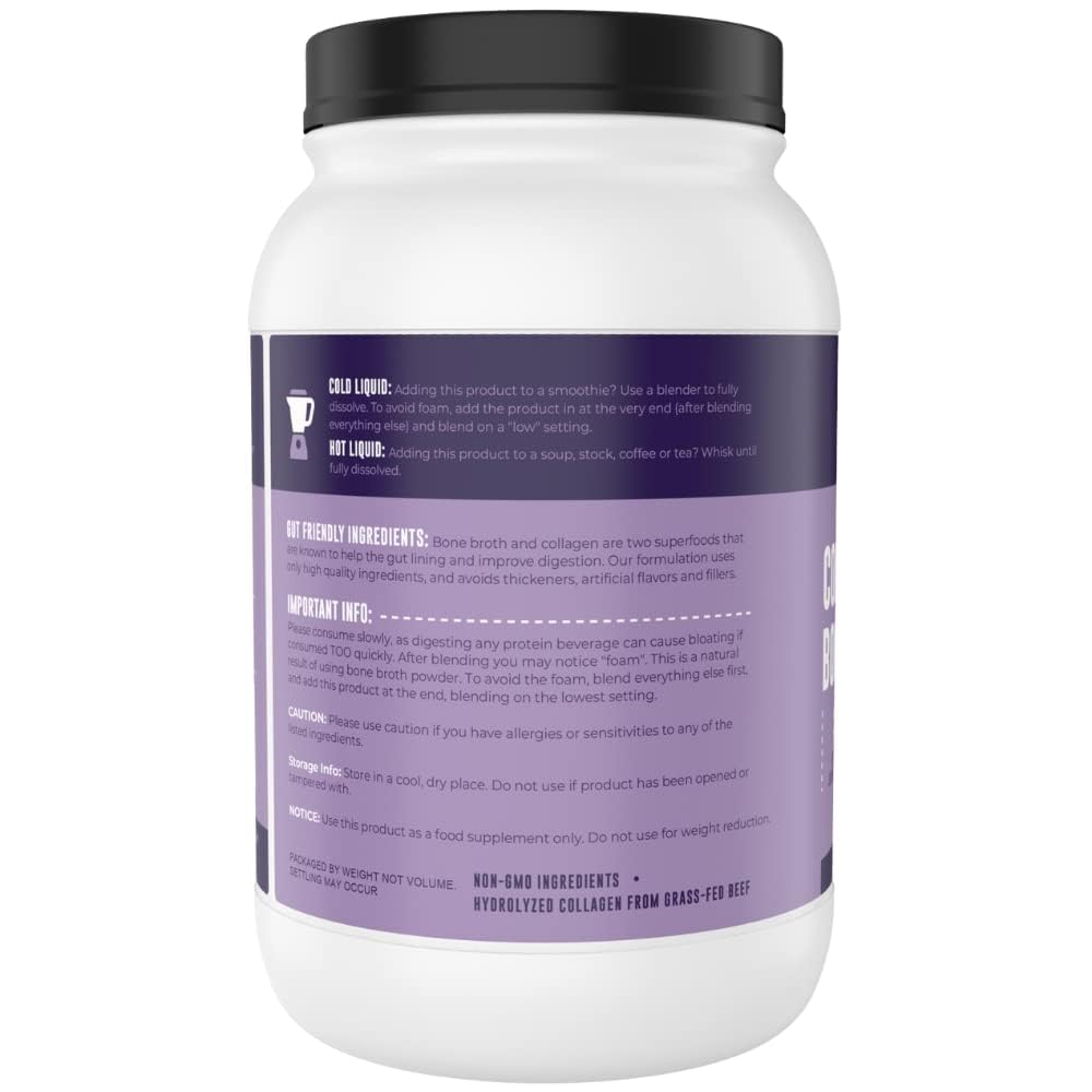 Collagen Bone Broth Powder, Unflavored, 2lb C956