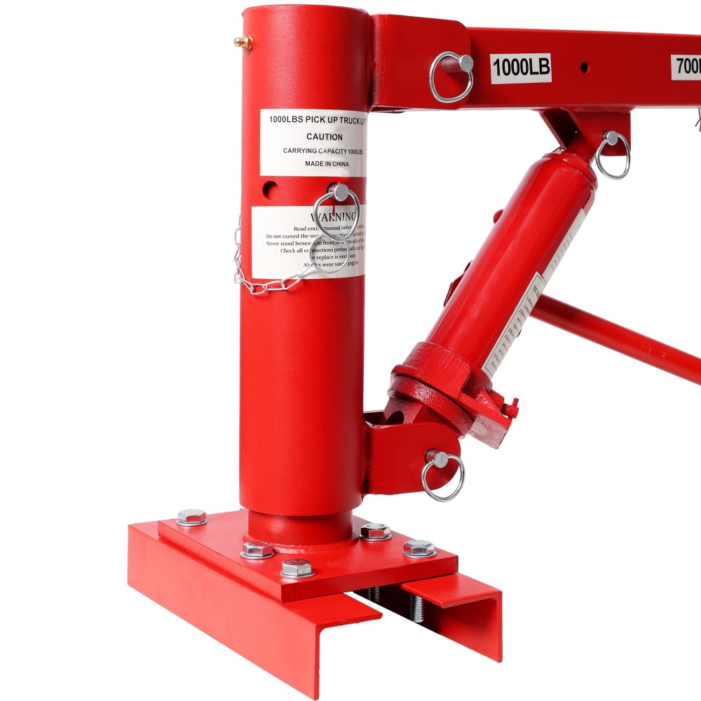 1000lbs Capacity Hydraulic Truck Bed Crane with 360° Swivel Base K54148