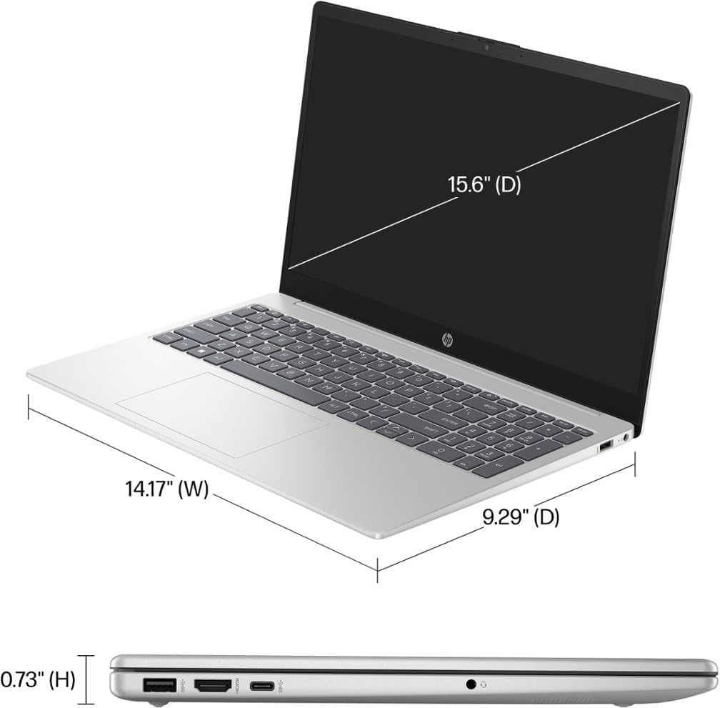 15.6" Touch-Screen Laptop, AMD Ryzen 5, 8GB DDR5, 512GB, Natural Silver L848161