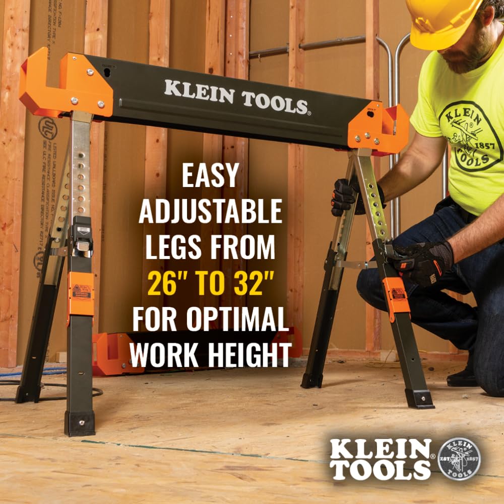 Folding Sawhorse 26-Inch to 32-Inch Adjustable Height 1-Pack C22172