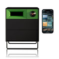 Bluetooth Wireless Charging Speaker Nightstand with 2 Drawers O60046