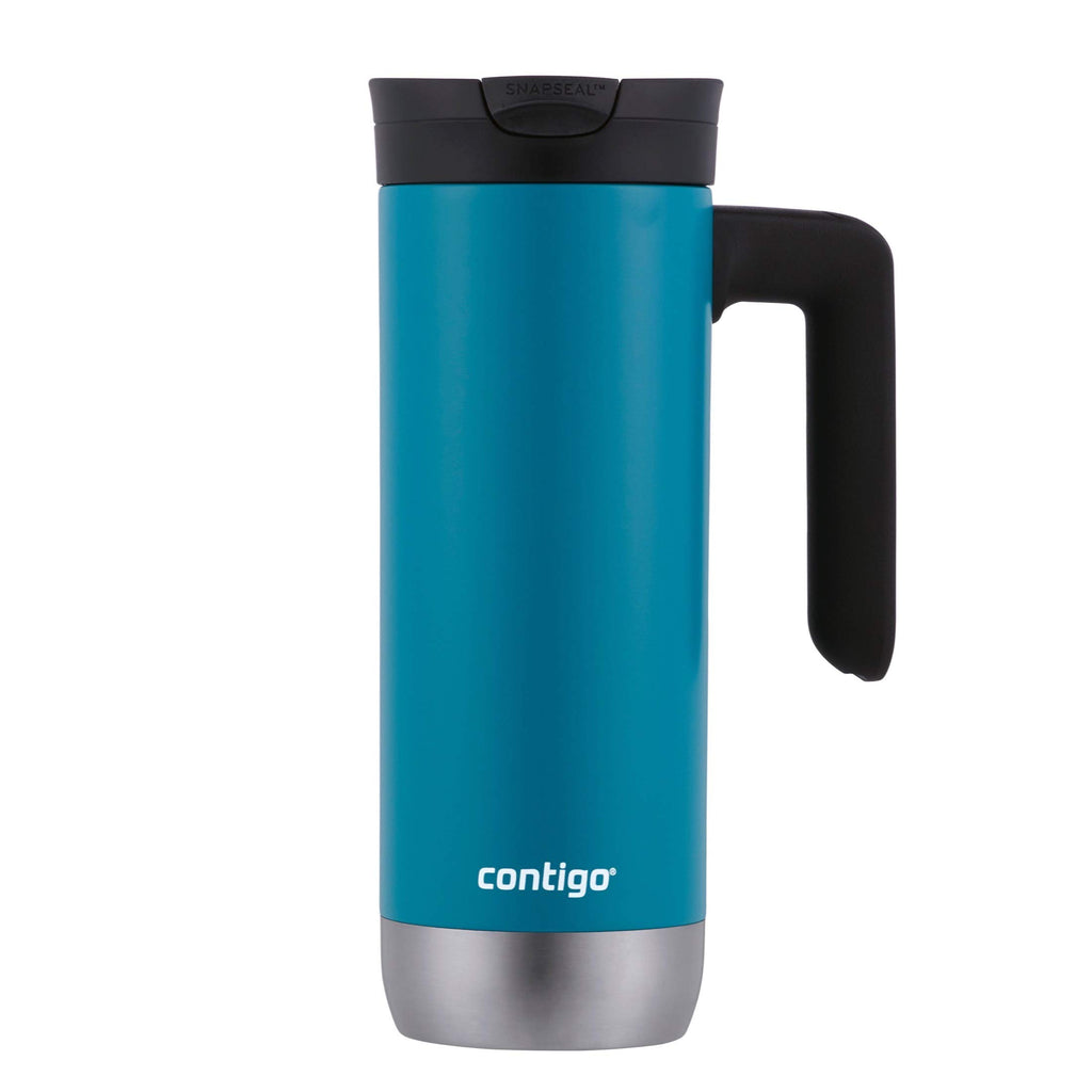 Vacuum-Insulated Stainless Steel Travel Mug 2-Pack & Stainless Steel Travel Mug with Handle and Leak-Proof Lid P9809