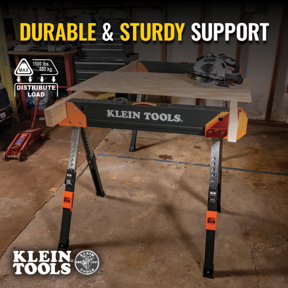 Folding Sawhorse 26-Inch to 32-Inch Adjustable Height 1-Pack C22172