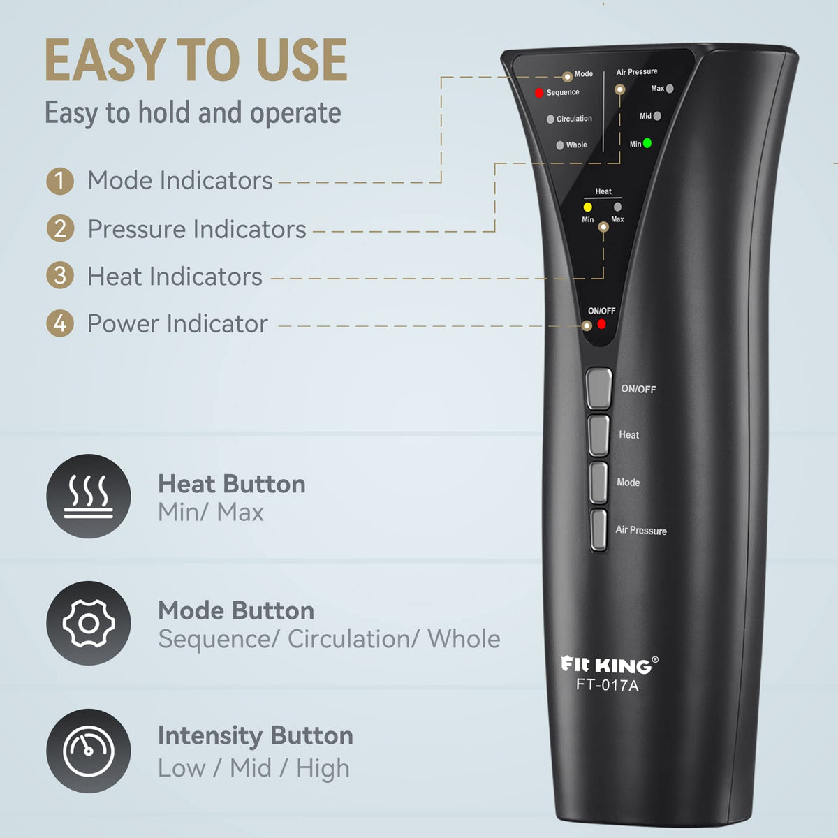 Air Compression Leg Massager with Heat U134