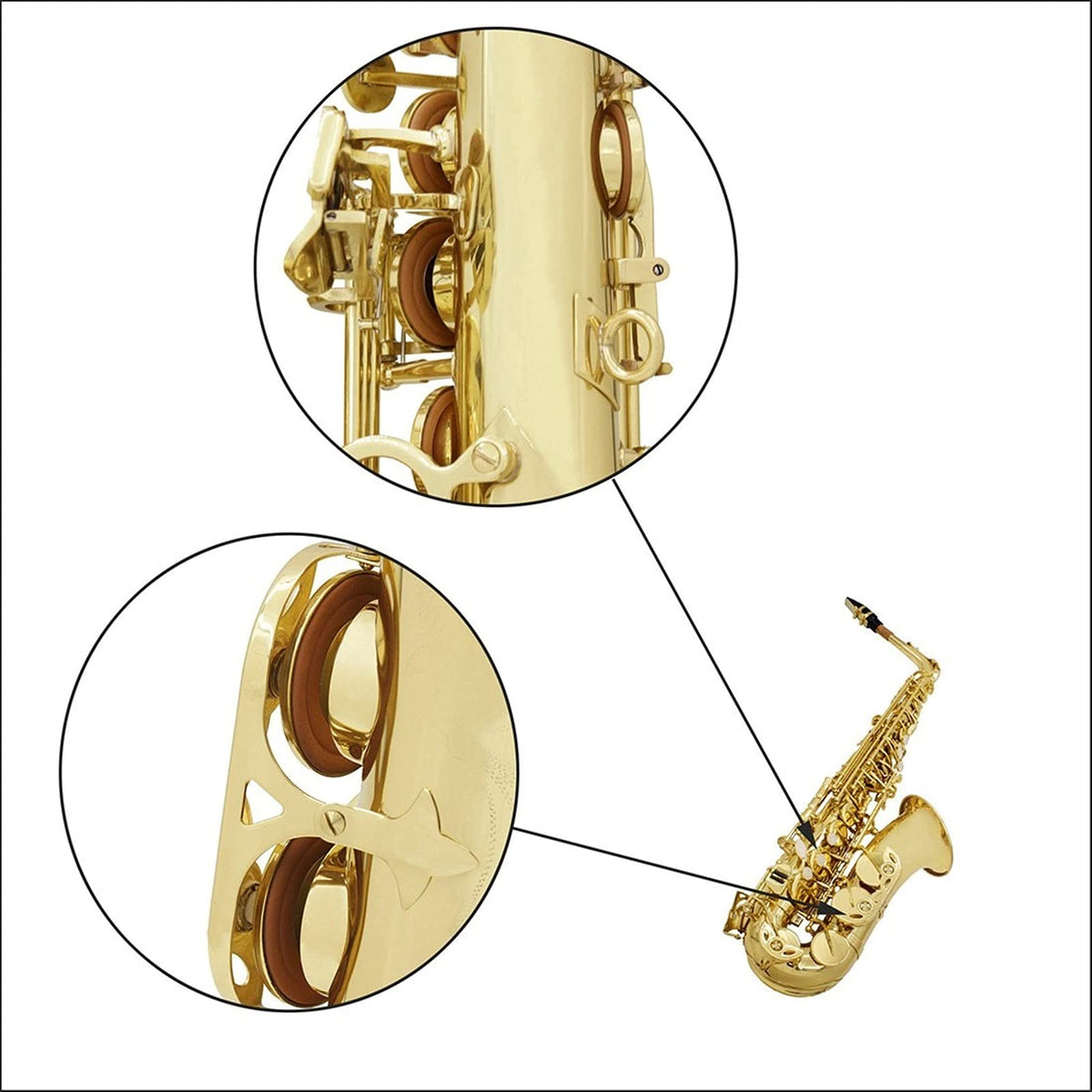 Golden E Flat Alto Saxophone Set F698