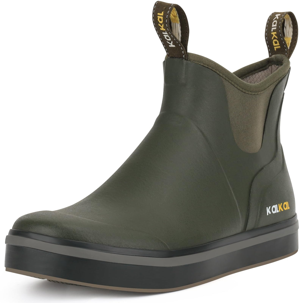 Waterproof Rubber Ankle Deck Boots with Memory Foam F87484