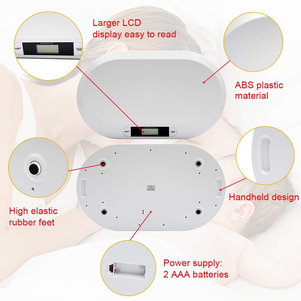 High Precision Digital Baby Scale with LCD Display F2601