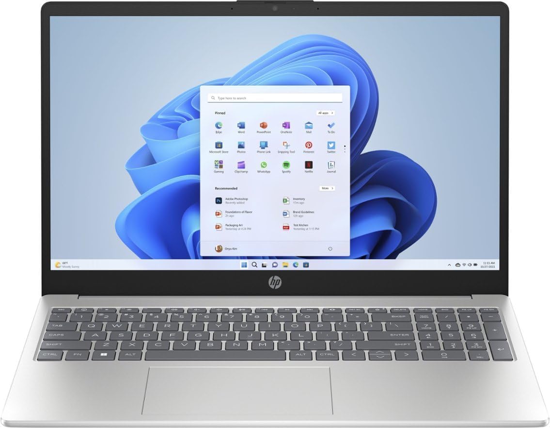 15.6" Touch-Screen Laptop, AMD Ryzen 5, 8GB DDR5, 512GB, Natural Silver L848161