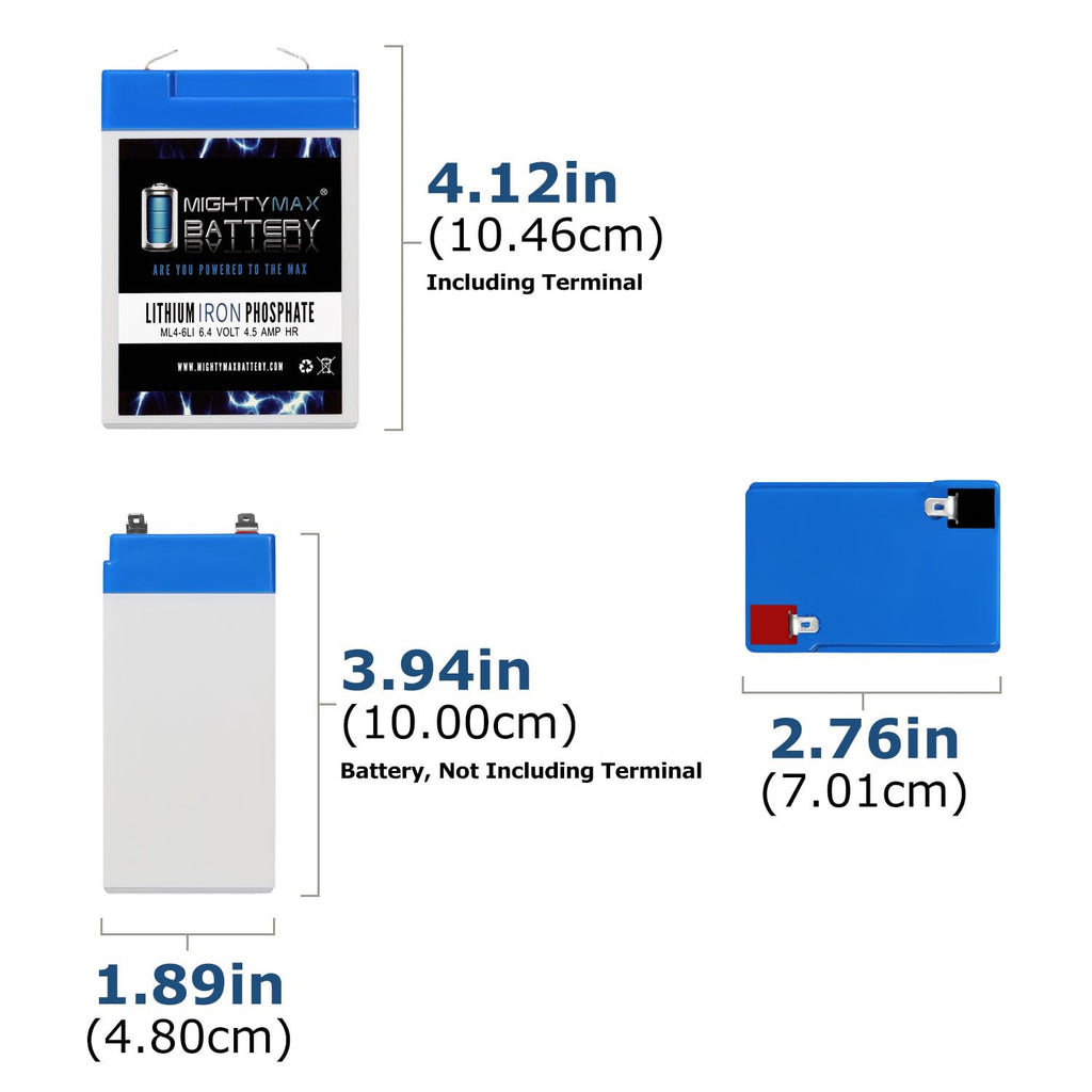 6V 4.5AH Lithium Replacement Battery W983219