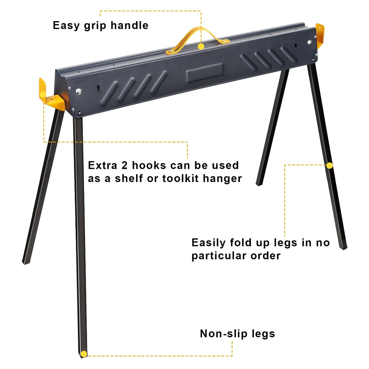 2 Pack Heavy Duty Folding Saw Horses Table Y580