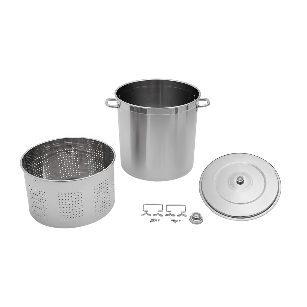 78 Qt Stainless Steel Stock Pot with Lid B26574
