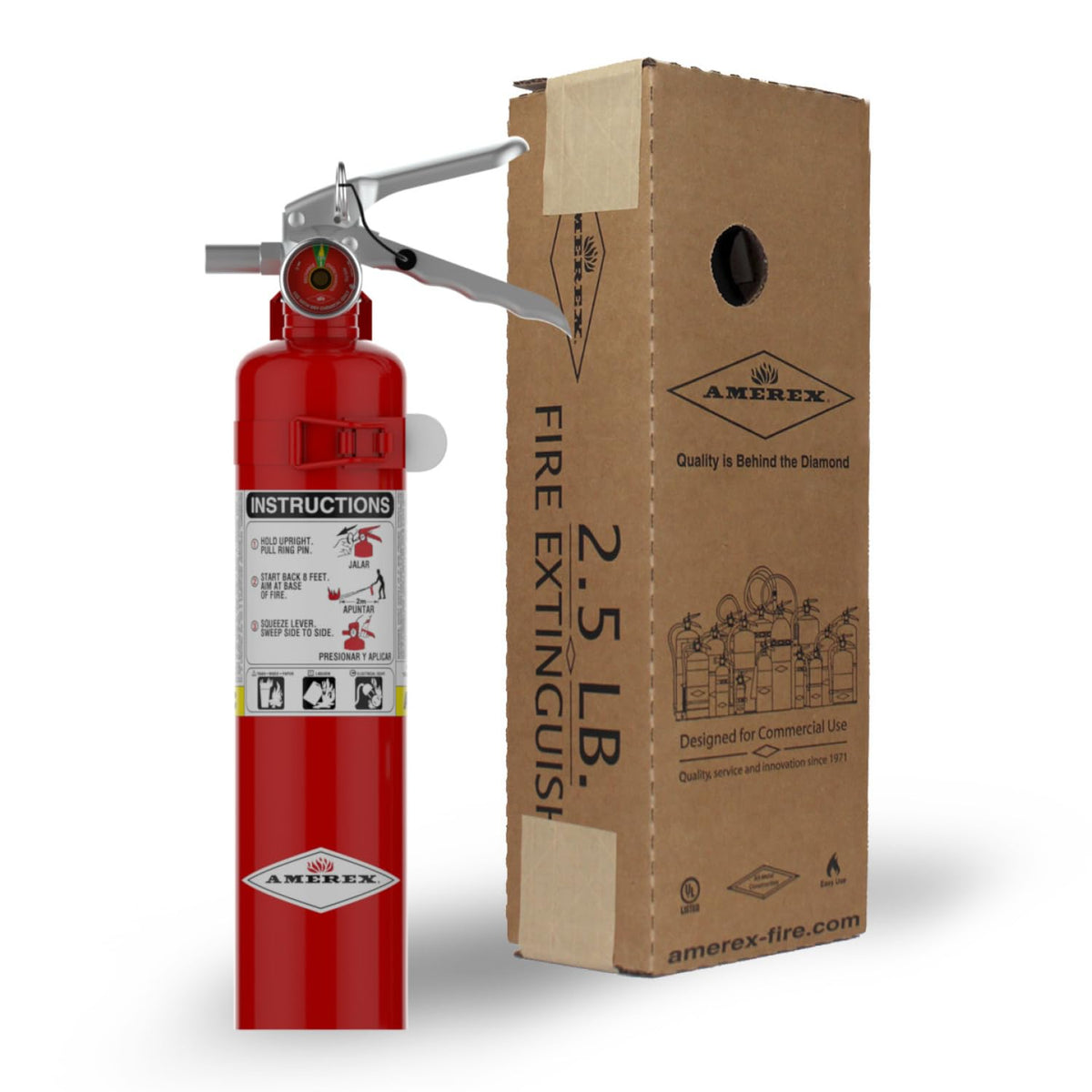 2.5 lb. ABC Dry Chemical Fire Extinguisher with Wall Bracket, 2 Pack T465635