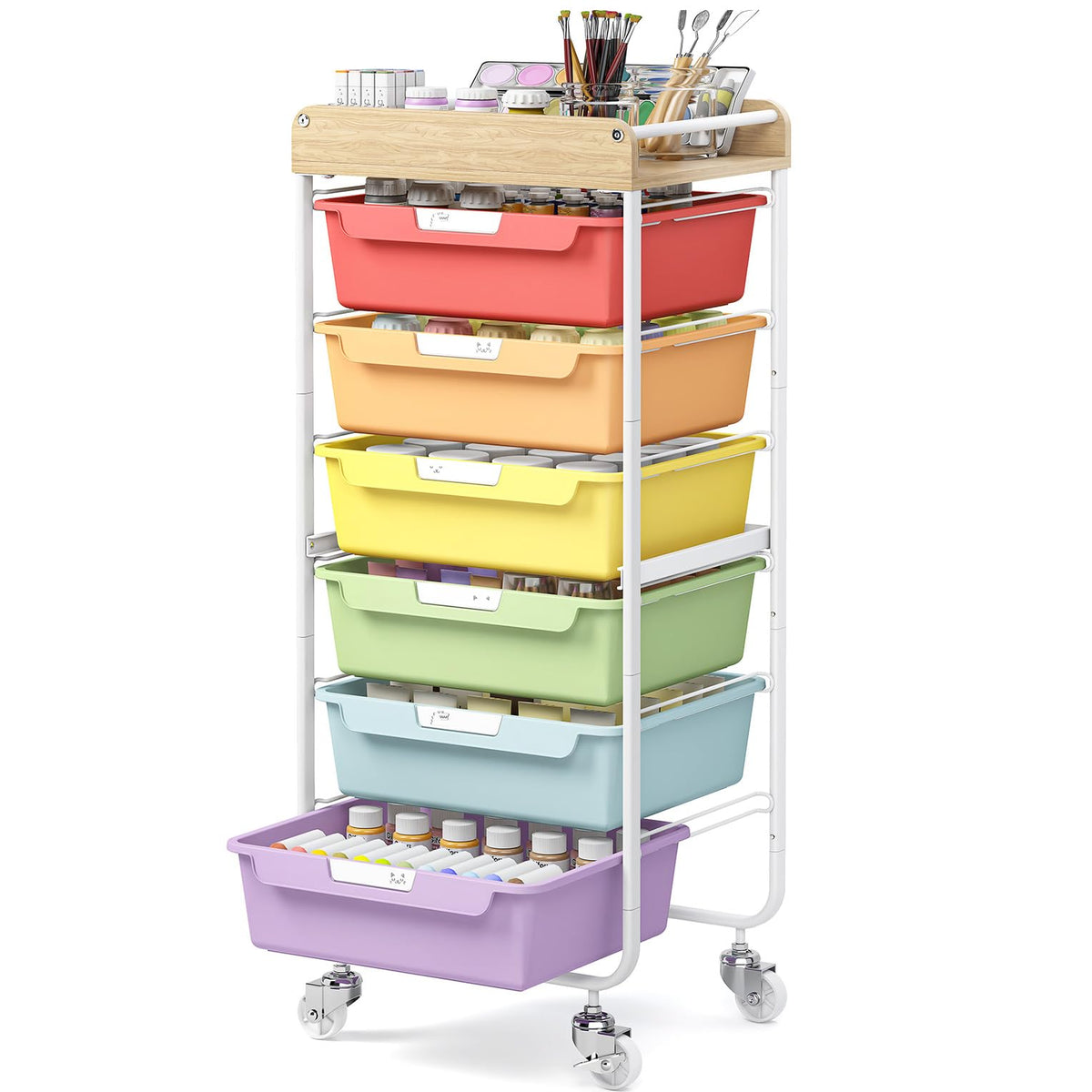 Utility Storage Cart with Drawer D521