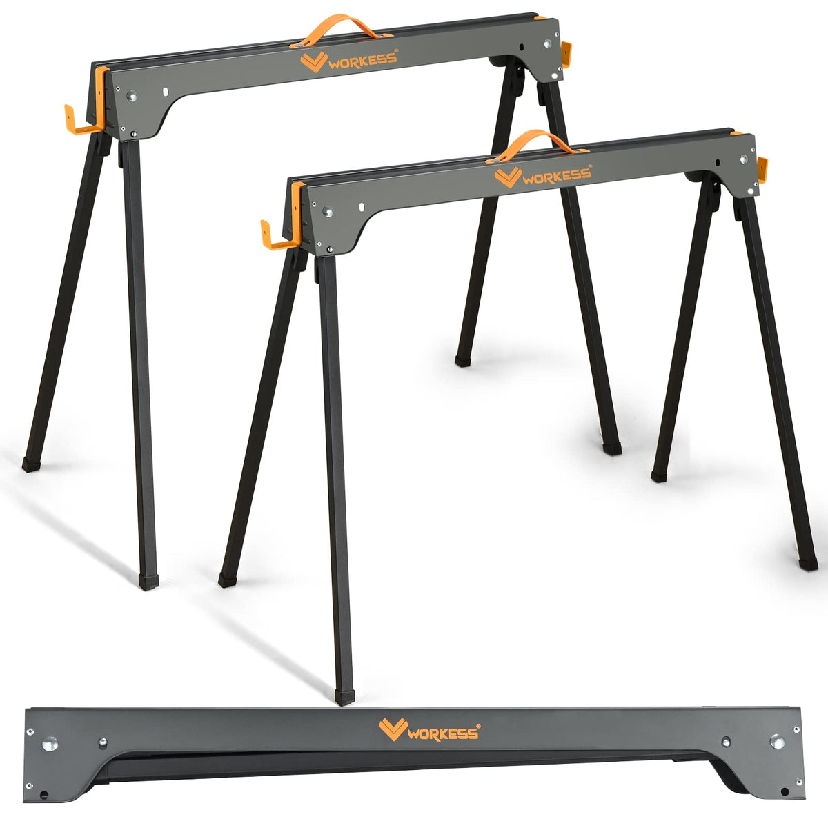 Heavy Duty Folding Saw Horses 2 Pack 2200 Lbs Load Capacity N45906