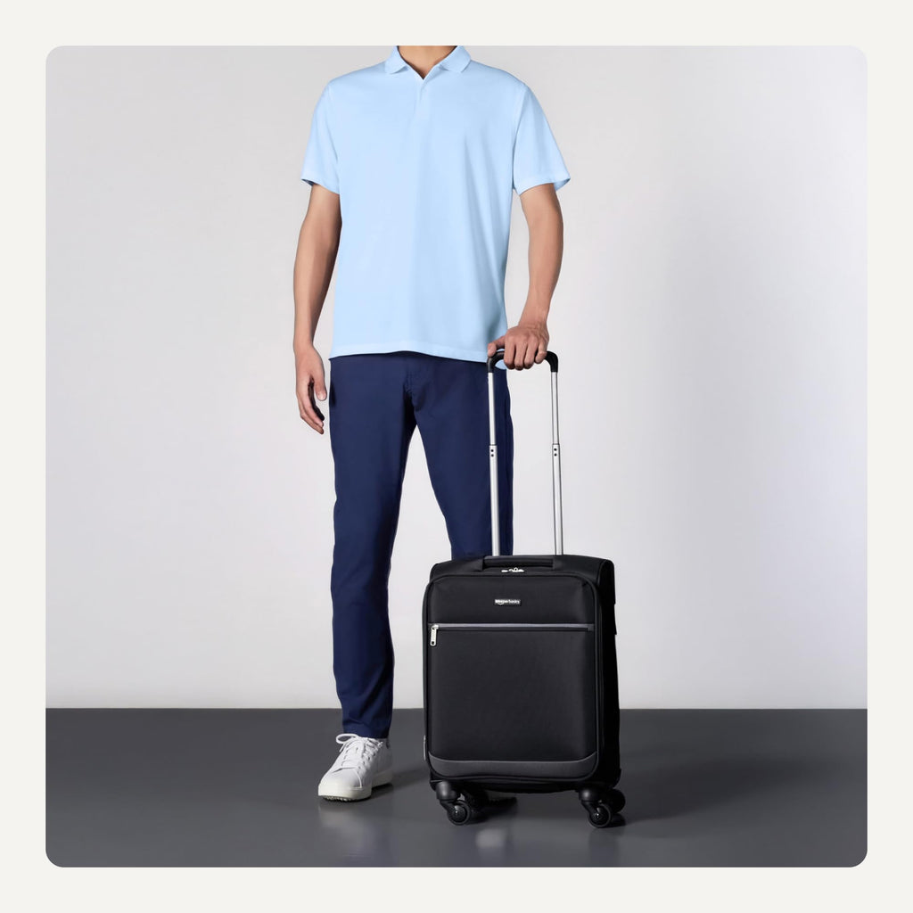 18" Medium Expandable Softside Suitcase with Spinner Wheels, Black T29199