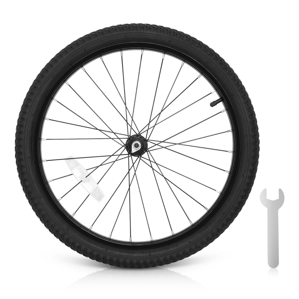 Kids Bike Front Wheels Replacement with Solid Air Rubber Tire and Inner Tube P851308