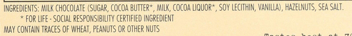Hazelnut Milk Chocolate Bar 3.2 OZ H18308