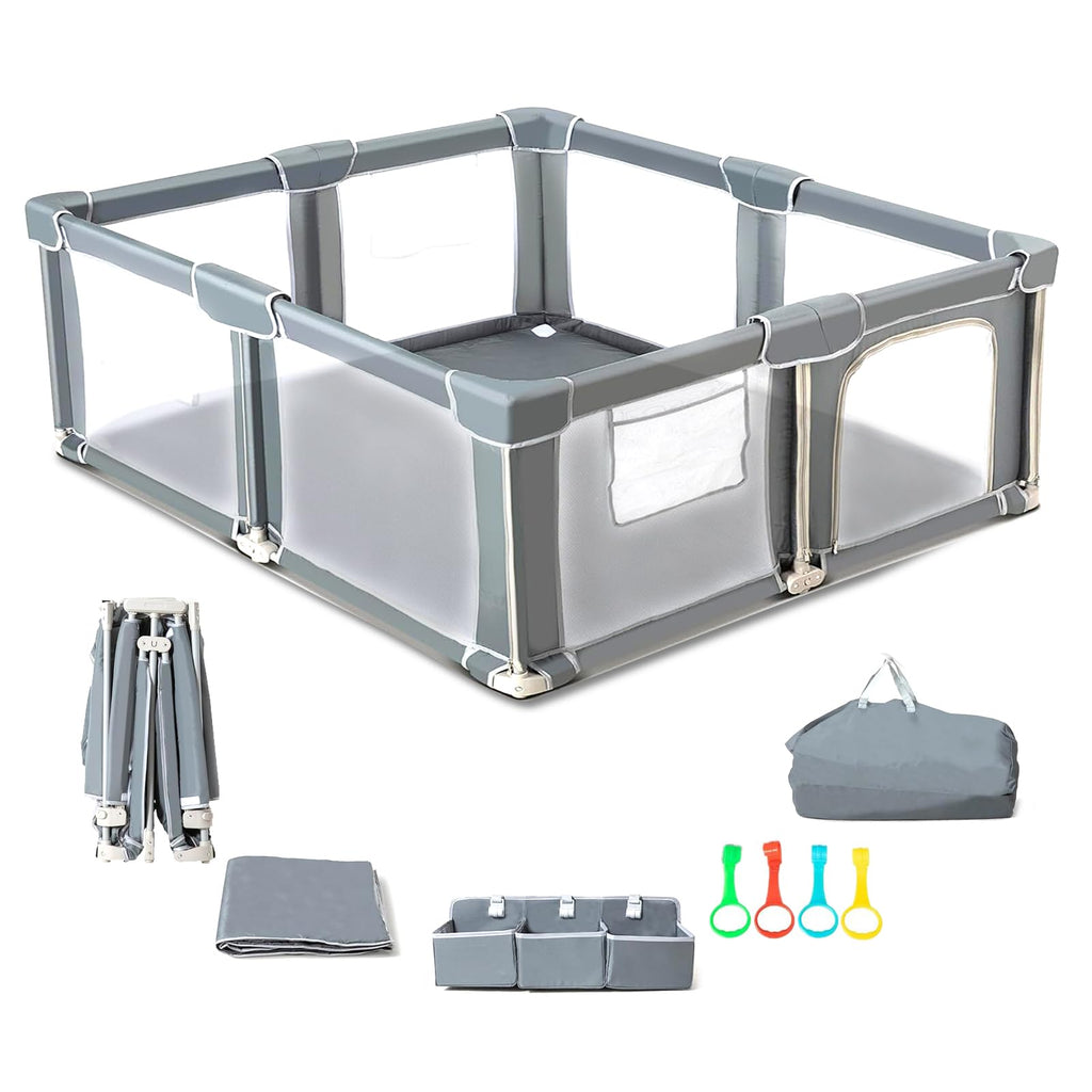 Foldable Baby Playpen with Mat F31797