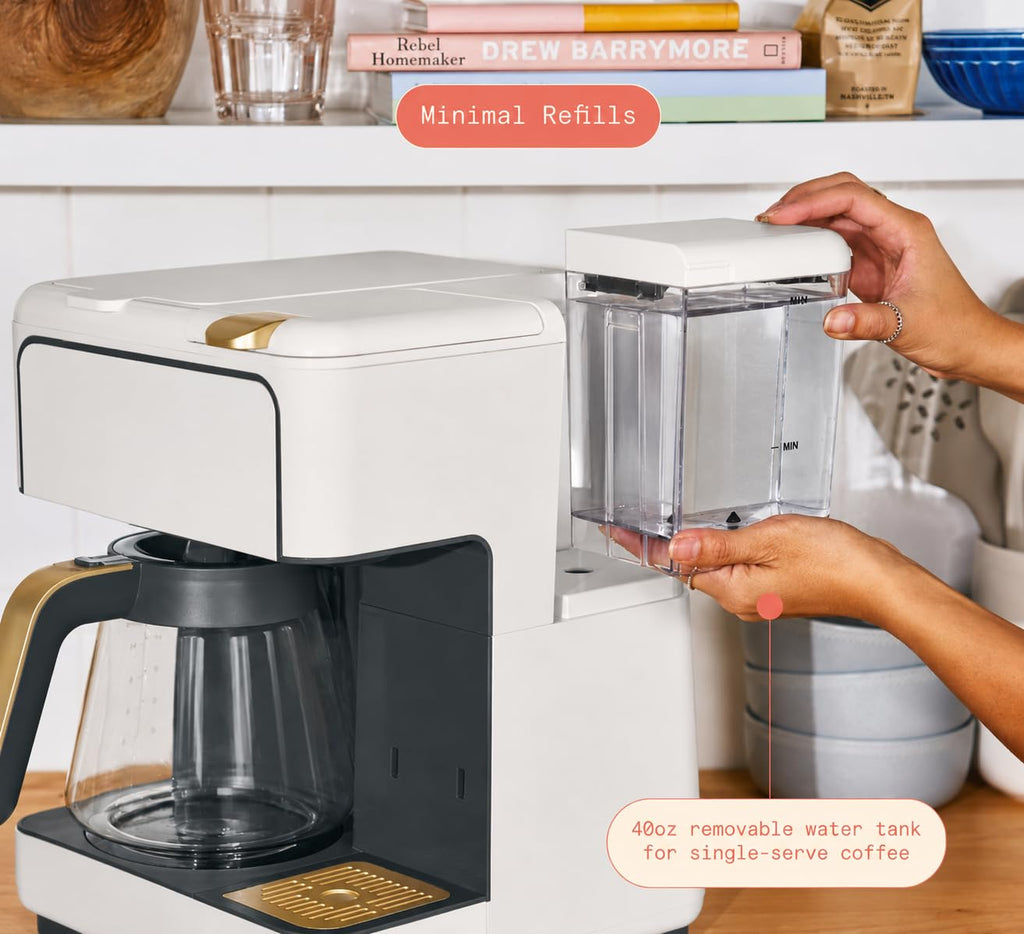 Multi-Brew Coffee Maker 12-cup Carafe Single-Serve White P5979