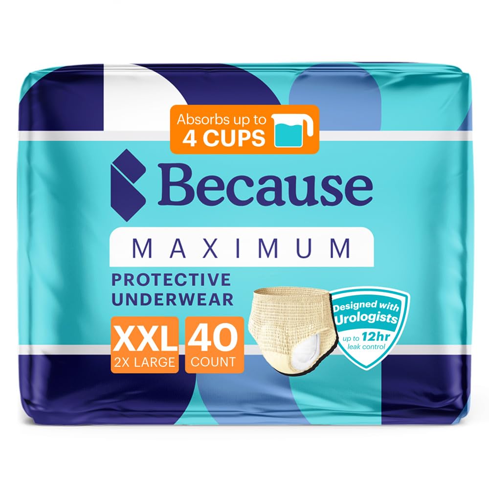 Beige XXLarge Disposable Incontinence Underwear 40 Count J471713