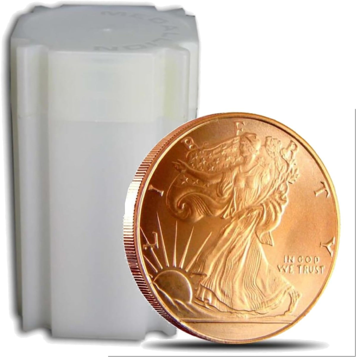 1 Oz. Walking Liberty Copper Bullion Art Rounds in Coin Tube J127162