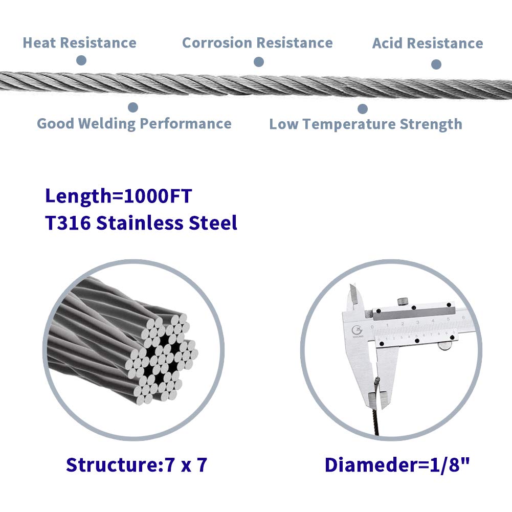 1/8" T316 Stainless Steel Cable H8865