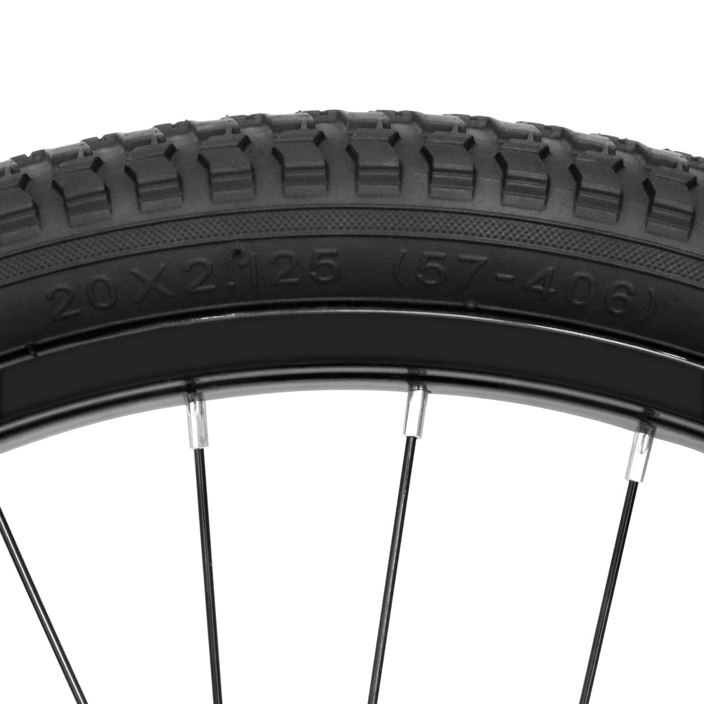 Kids Bike Front Wheels Replacement with Solid Air Rubber Tire and Inner Tube P851308
