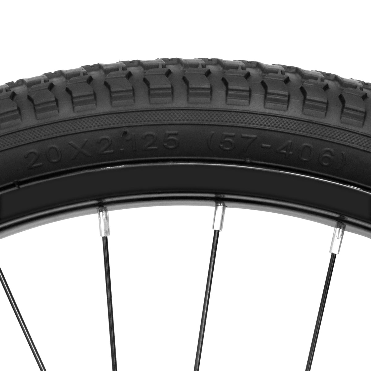 Kids Bike Front Wheels Replacement with Solid Air Rubber Tire and Inner Tube P851308