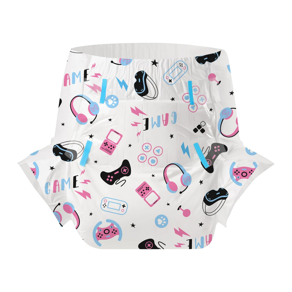 Adult Diapers 10 Pieces Disposable Incontinence Briefs with Tabs Medium 28"-38" R18391