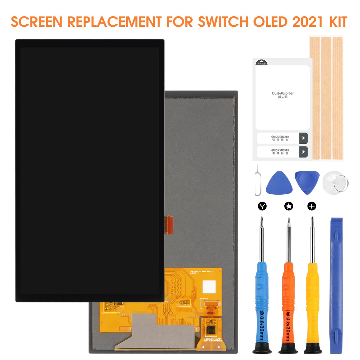 Screen Replacement for Nintendo Switch OLED 2021 7inch Black M510194