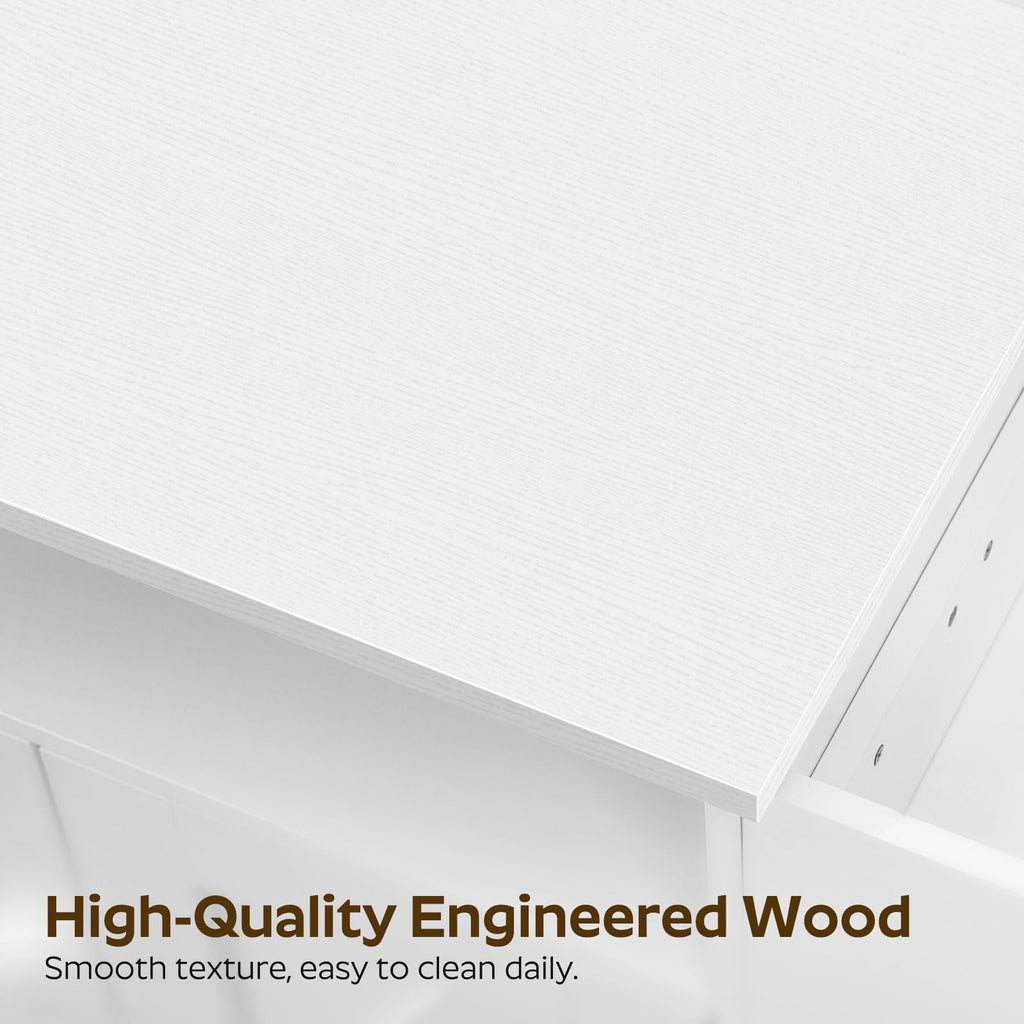 White Coffee Bar Cabinet with Storage P832