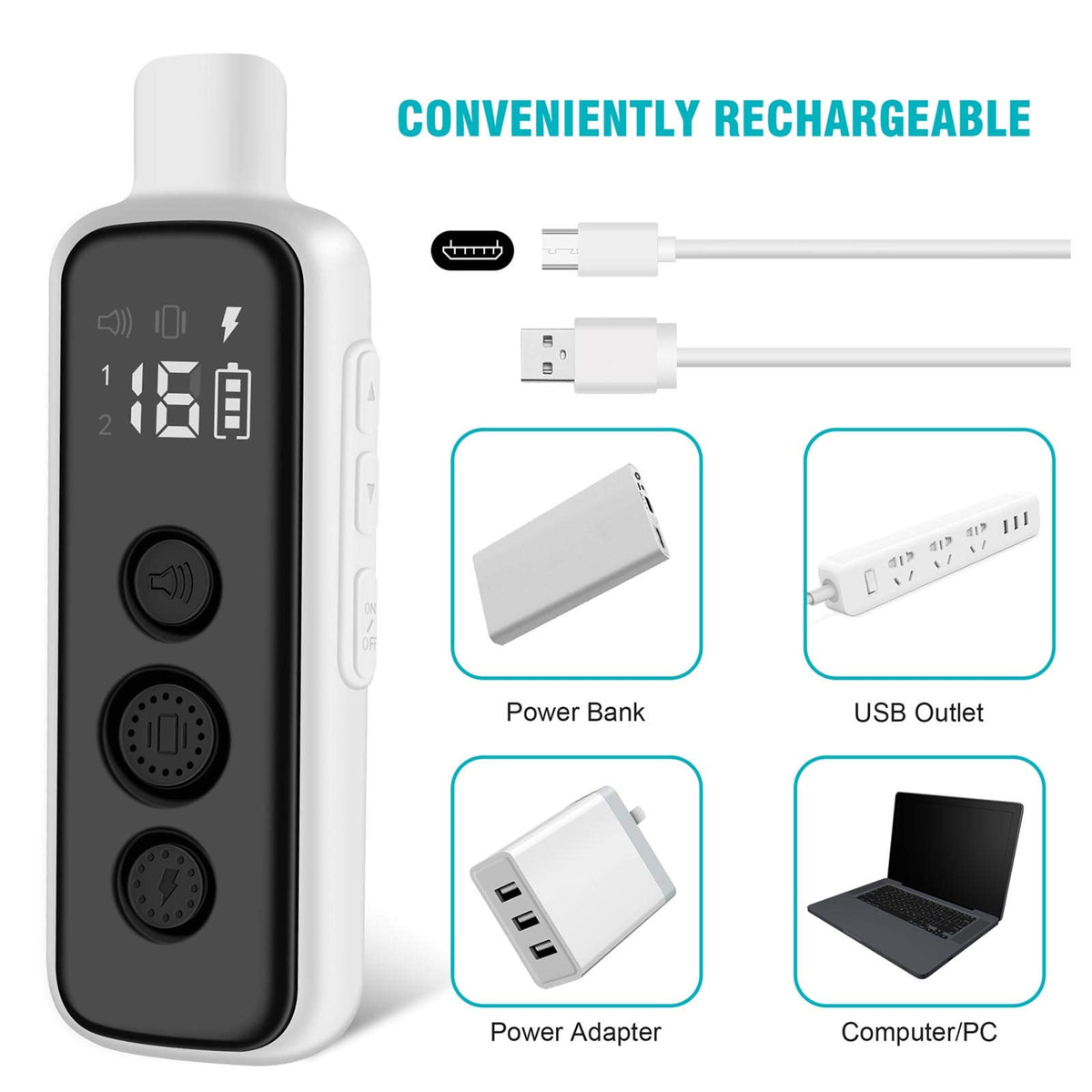 Waterproof Rechargeable Electric Dog Training Collar with Remote Q738718