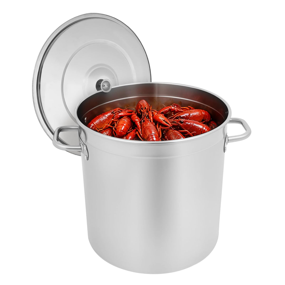 78 Qt Stainless Steel Stock Pot with Lid B26574