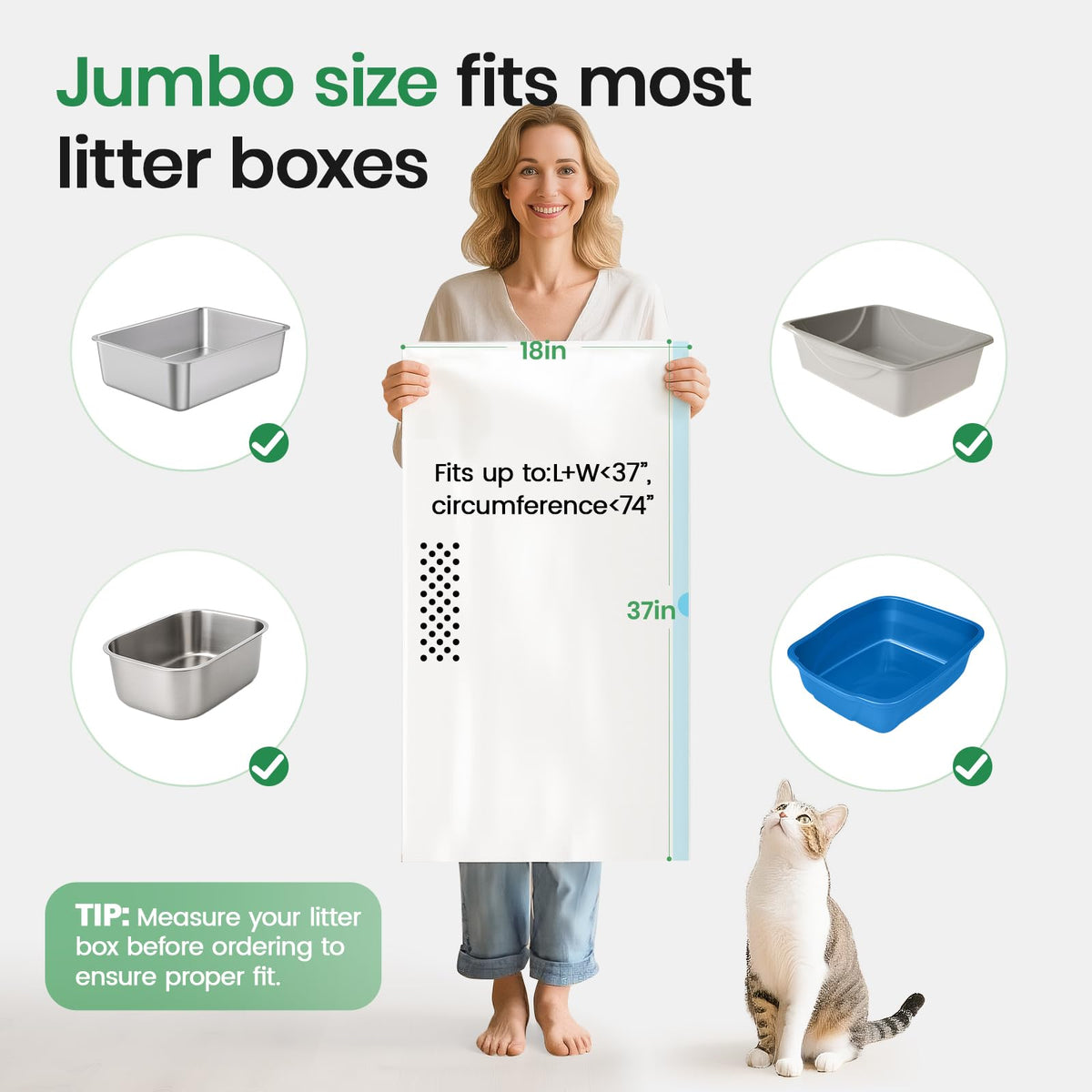 Heavy Duty Thickened Litter Box Liners 14 Pack N6273