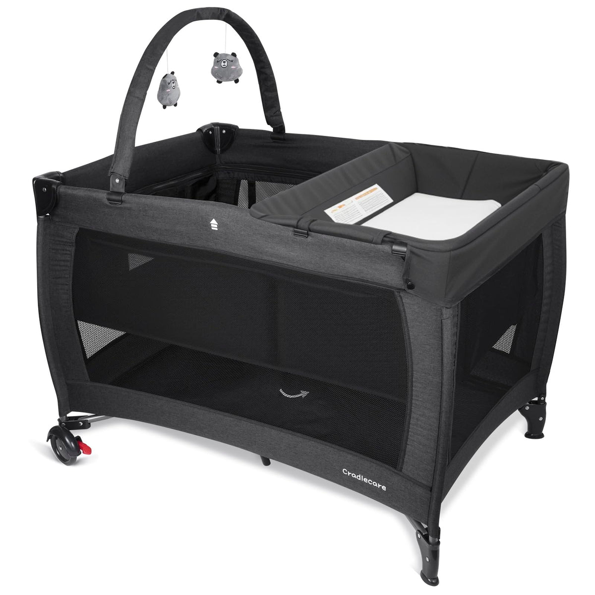 3-in-1 Pack and Play with Changing Table & Carry Bag, Black E426174