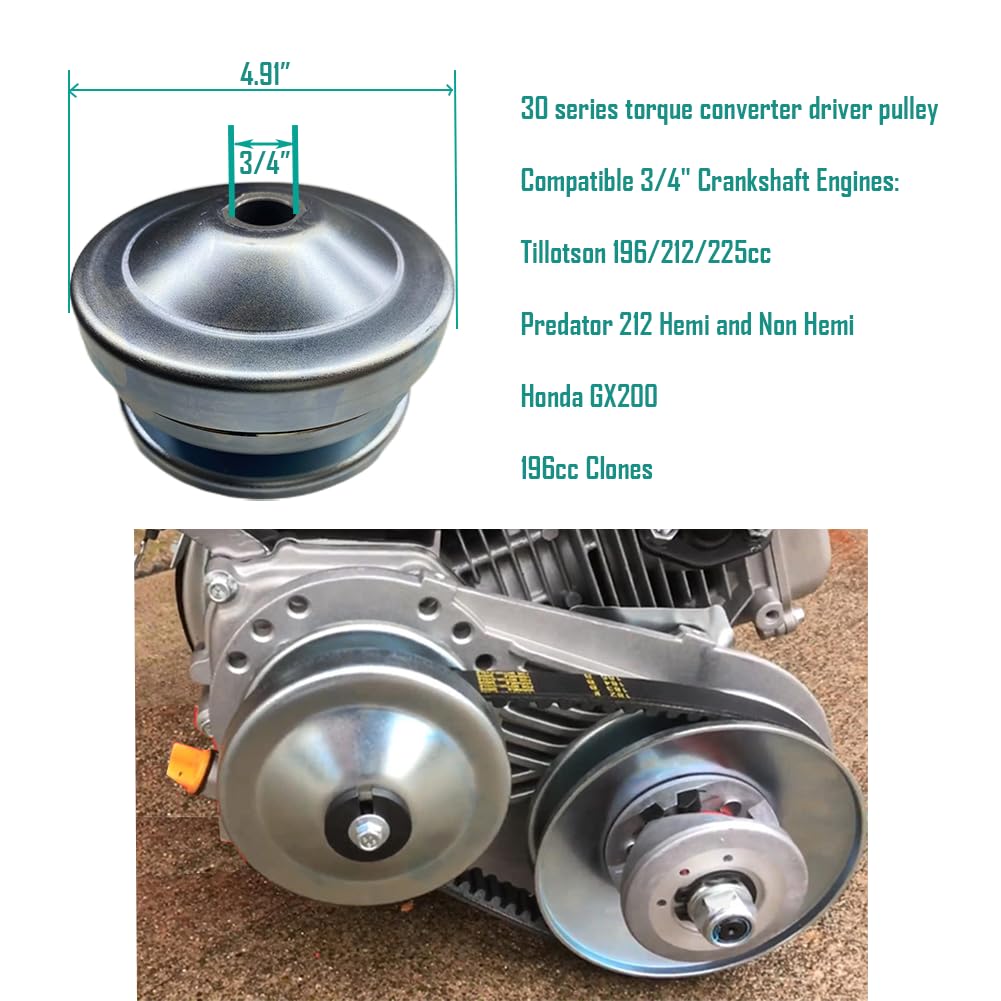 3/4'' Bore Driver Pulley 30 Series Torque Converter L164