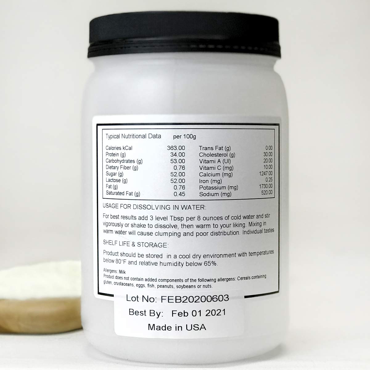 Non-Fat Dry Milk Powder 1 Lb. 8 oz. G9409