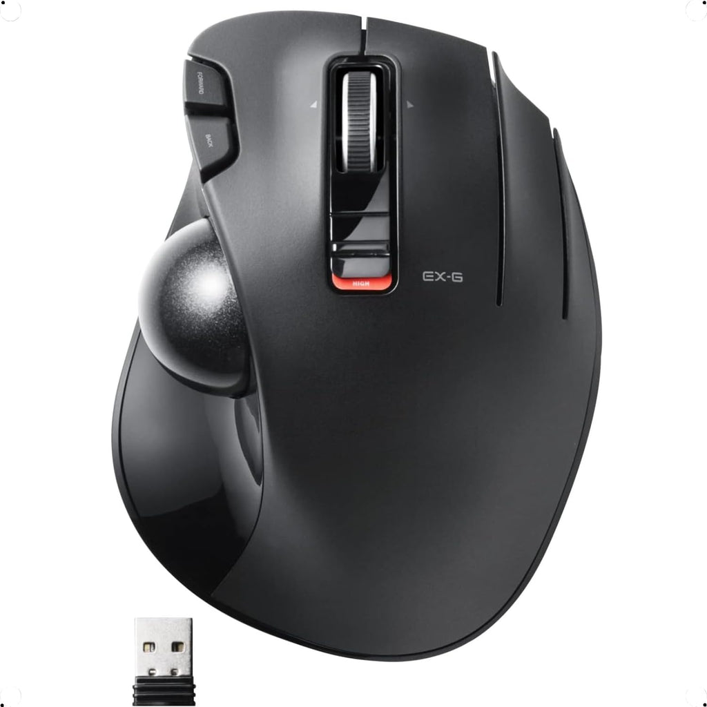 2.4GHz USB Wireless Ergonomic Trackball Mouse J606208