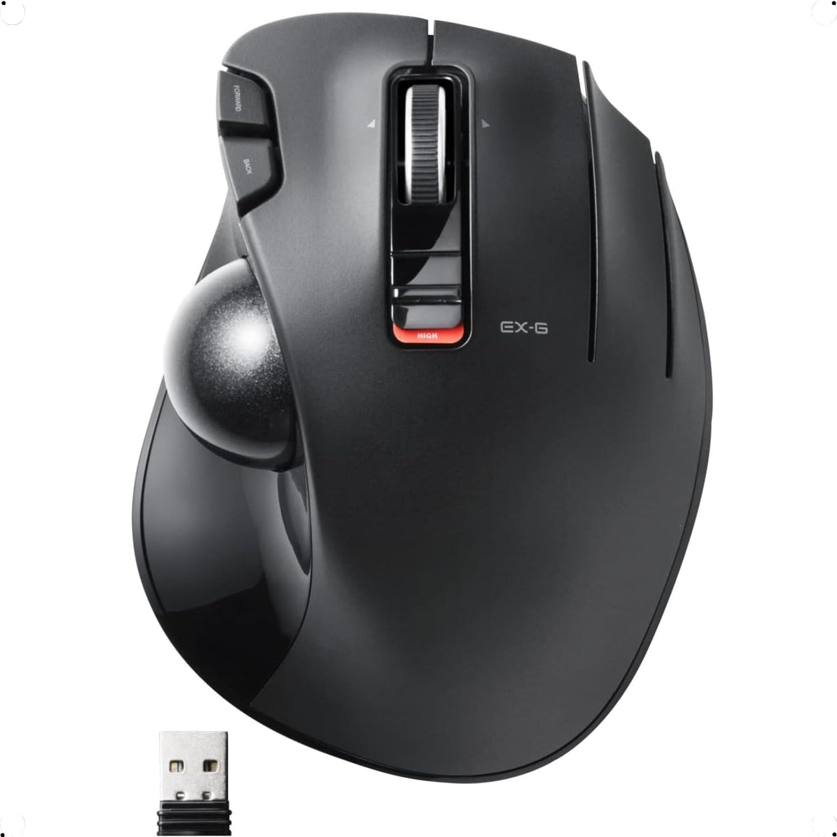 2.4GHz USB Wireless Ergonomic Trackball Mouse J606208