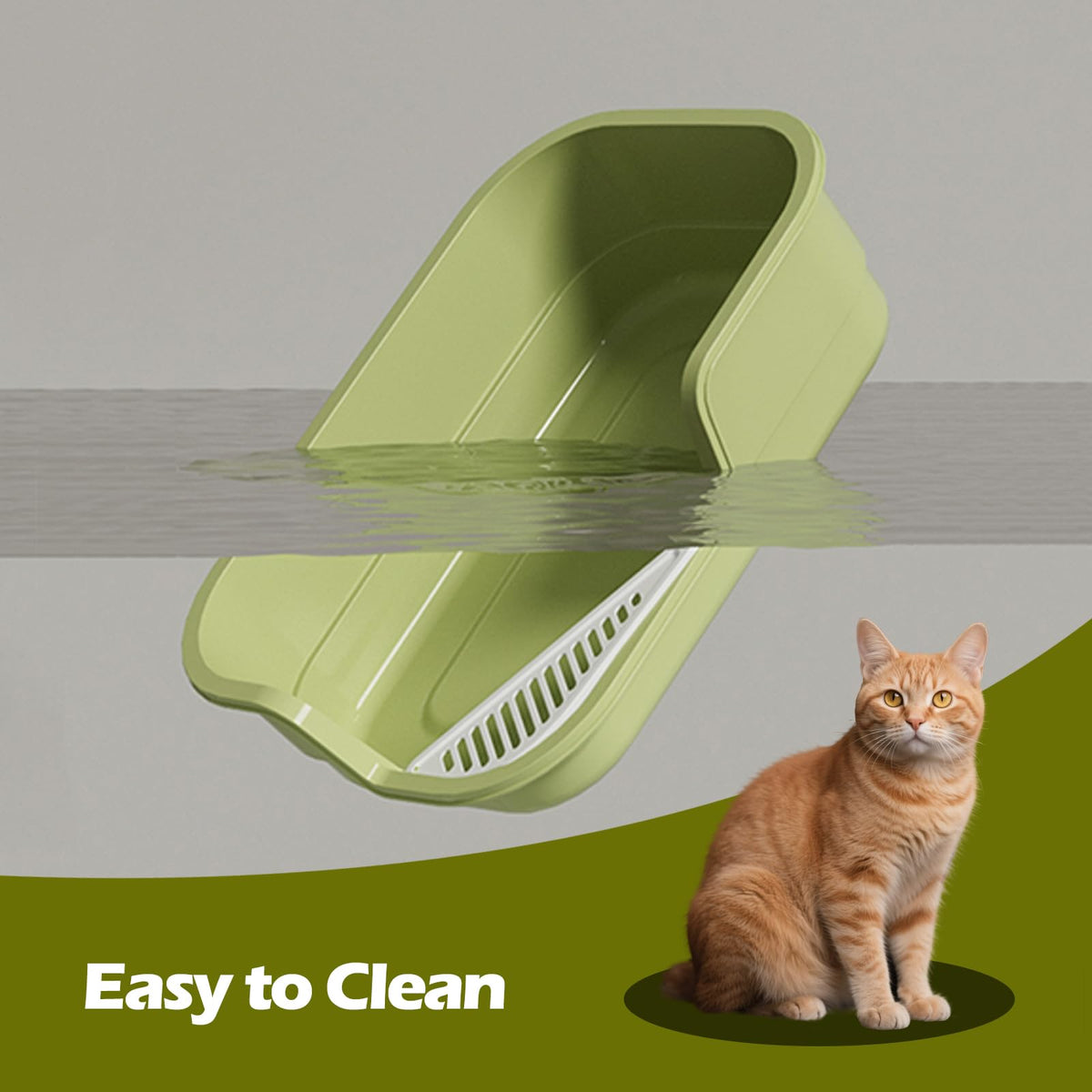Extra Large High Sides Low Entry Cat Litter Box J761374