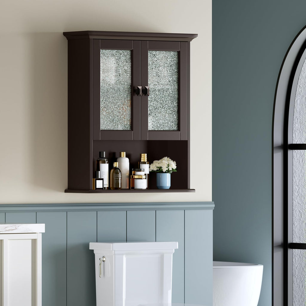 Wall Mount Bathroom Cabinet with Glass Door G5726