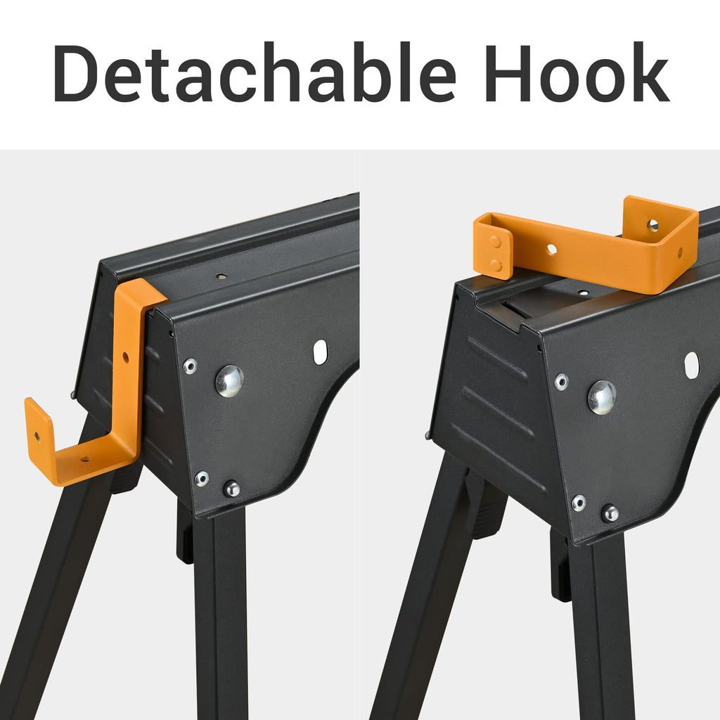 Heavy Duty Folding Saw Horses 2 Pack 2200 Lbs Load Capacity N45906