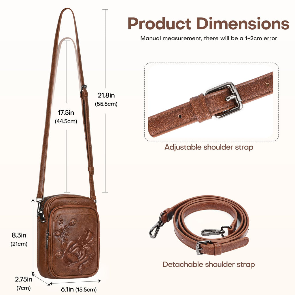 Small RFID Leather Crossbody Bag X498613